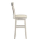 Panel Back Wood Swivel Bar Stool - Antique White Finish