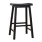 Saddle Seat 29" Bar Height Backless Stools (Set of 2) - Black Sand-Through Finish