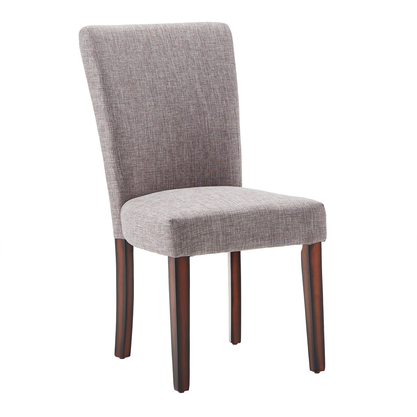 Linen Parsons Dining Chairs (Set of 2) - Espresso Finish, Gray