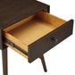 Wood 1-Drawer End Table - Dark Walnut Finish