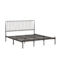 Metal Platform Bed with Curved Metal Headboard (King Size)