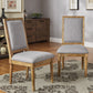 Round 7-Piece Dining Set - Gray Linan, Ractangular Chair Backs