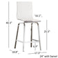 Acrylic Swivel High Back Stools (Set 2) - Champagne Gold, 24" Counter Height