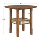 Cane Accent Dining - Round Top Table with 2-Drop Leaves, Oak Finish