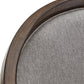 32" Wide Fabric Upholstered Accent Barrel Chair - Walnut Finish, Gray Harringbona Fabric