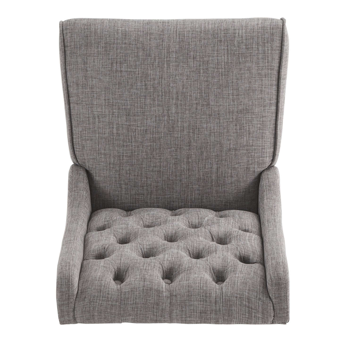 Tufted Linen Upholstered Side Chairs (Set of 2) - Gray Linen