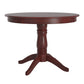 Round Pedestal Base Dining Table - Antique Berry Finish