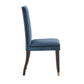 Velvet Channel Back Dining Chairs (Set of 2) - Blue Velvet