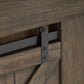 Barn Door Coffee Table with Storage - Antiqua Gray Finish