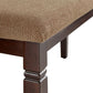 Espresso Finish Upholstered Dining Bench