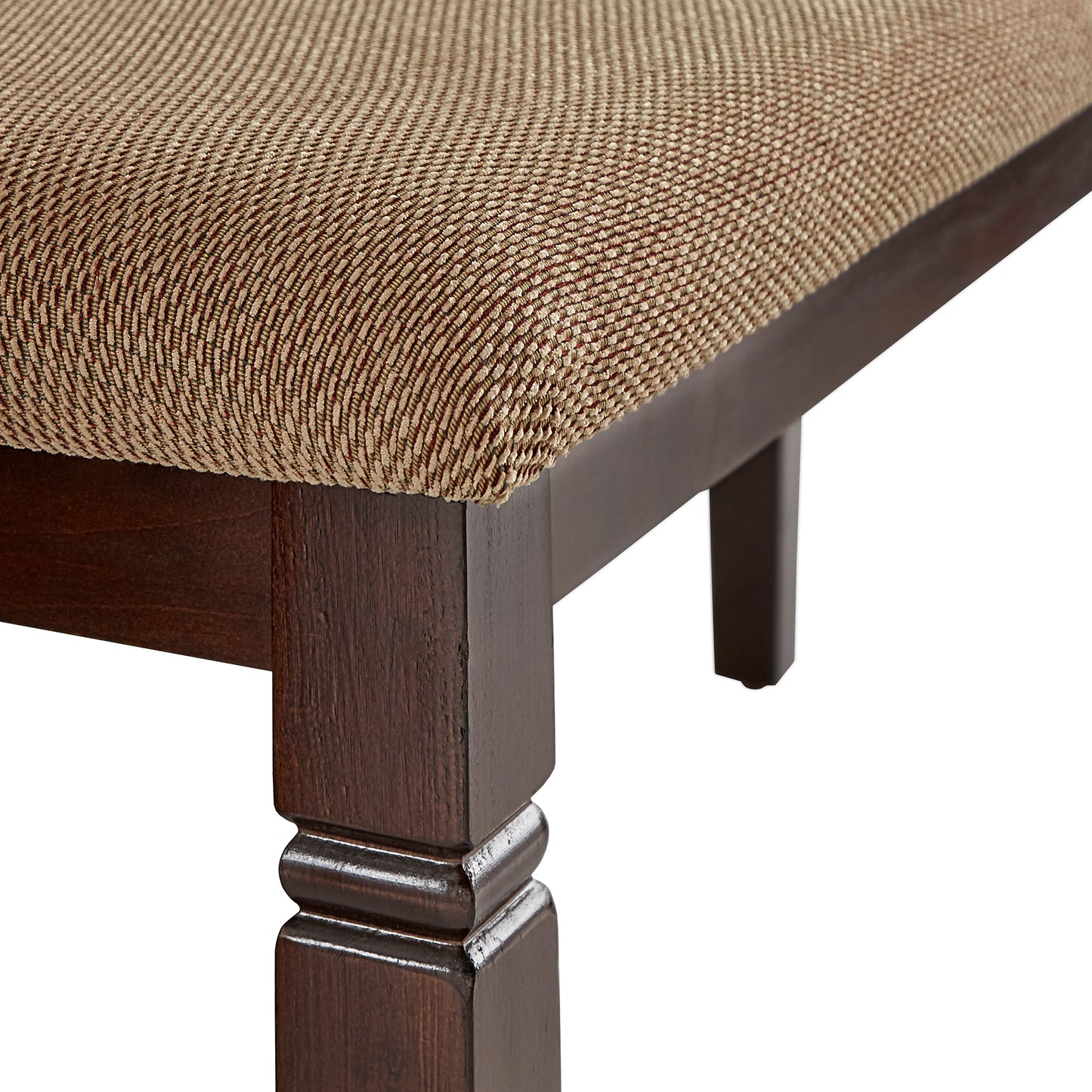 Espresso Finish Upholstered Dining Bench