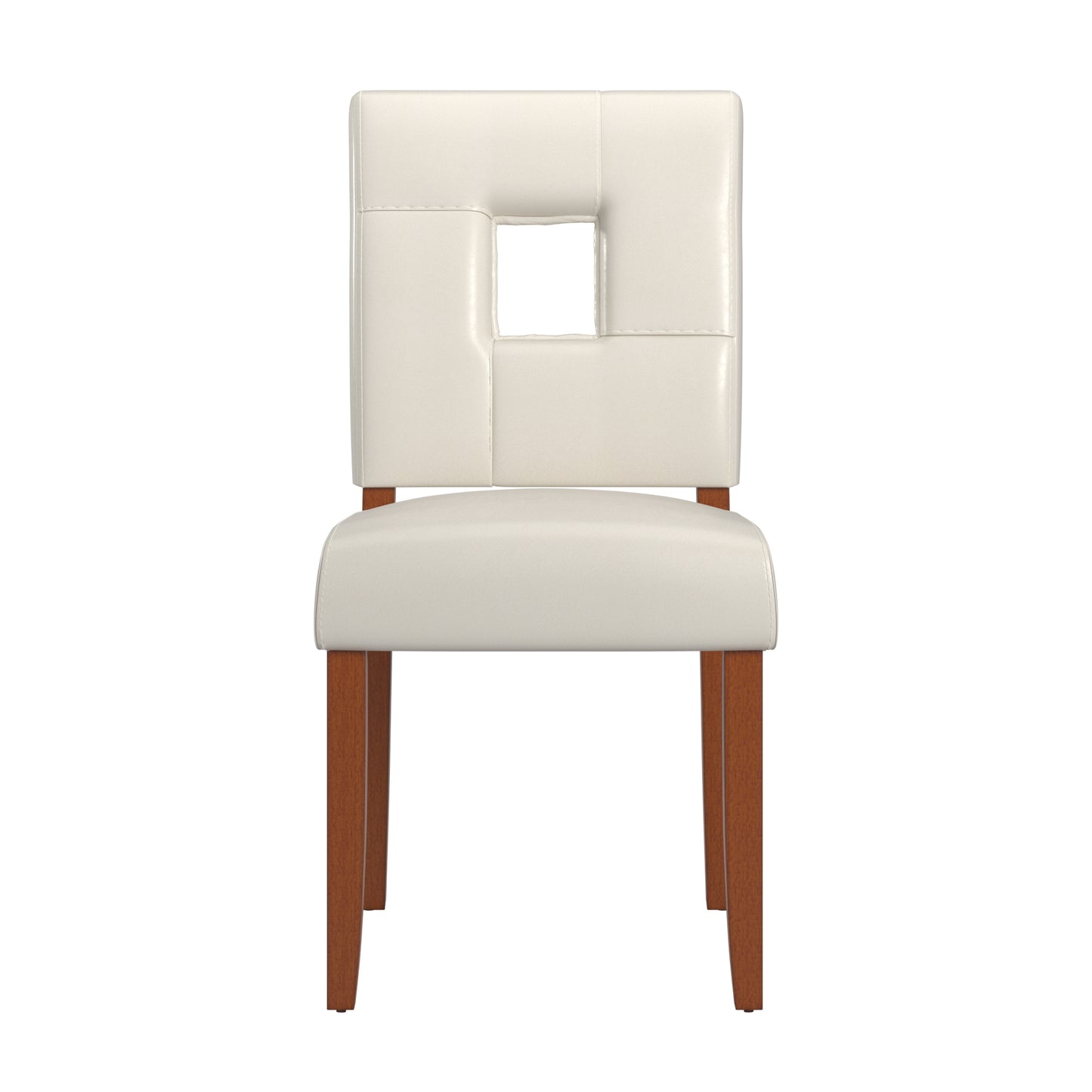 White Faux Leather Dining Chairs (Set of 2)