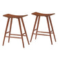 Solid Wood 24" Counter Stool (Set of 2) - Oak Finish