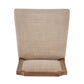 Arched Linen and Wood Dining Chairs (Set of 2) - Beige Linen, Natural Finish