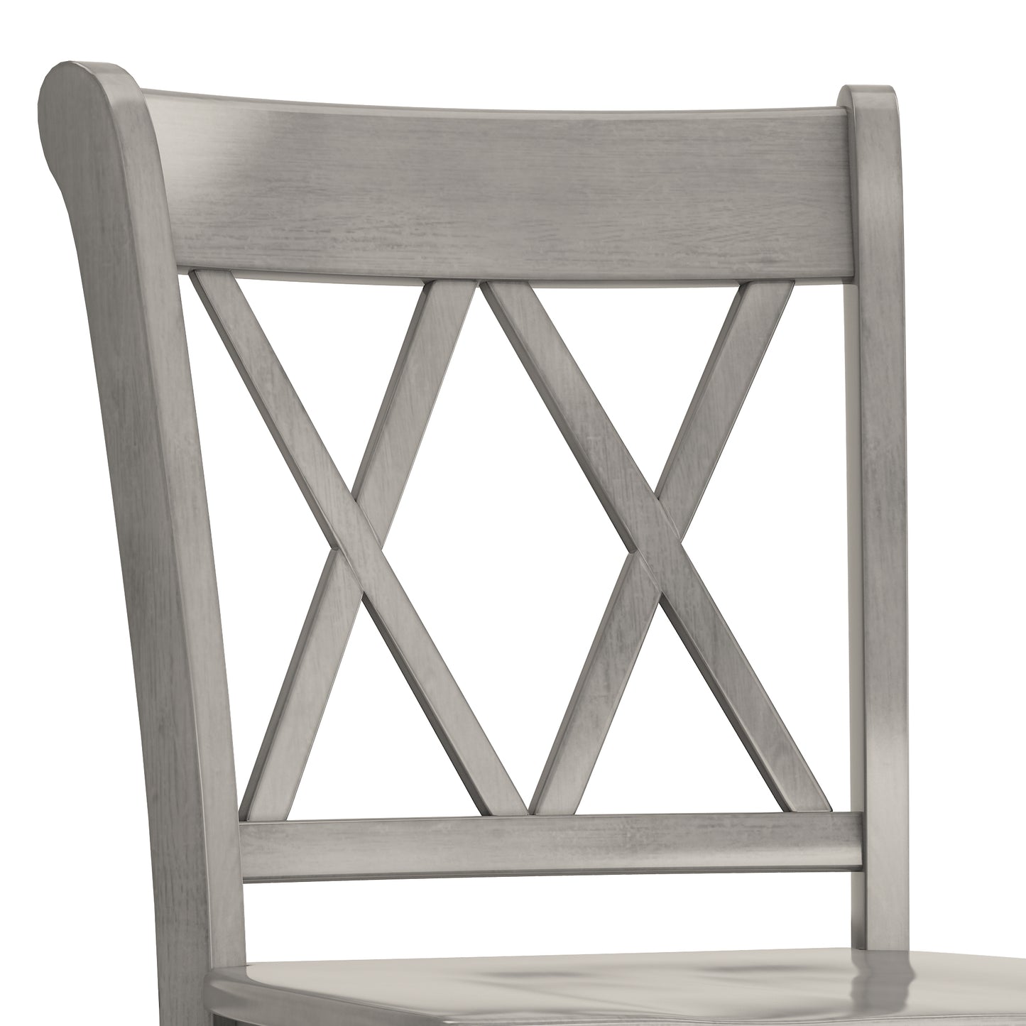 X-Back Bar Height Chairs (Set of 2) - Antiqua Gray Finish