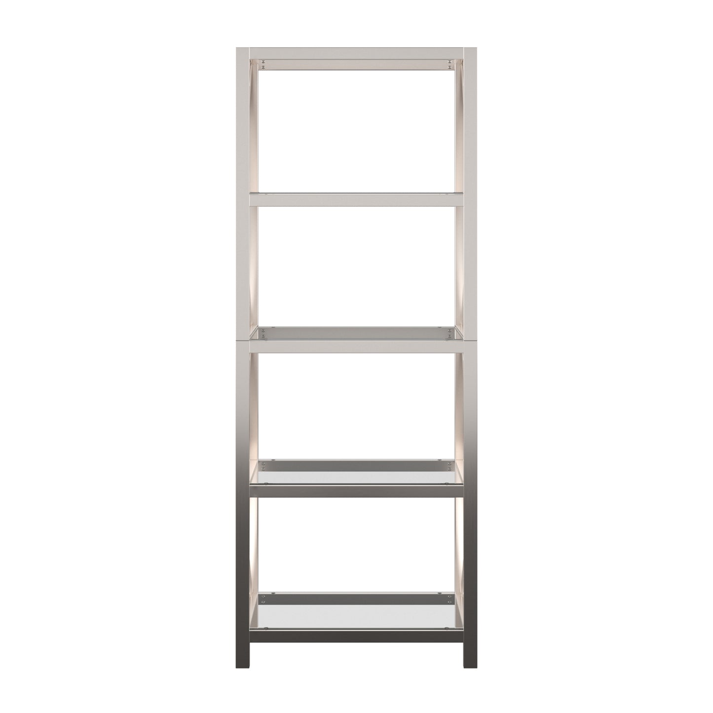 Brushed Nickel Bookcase