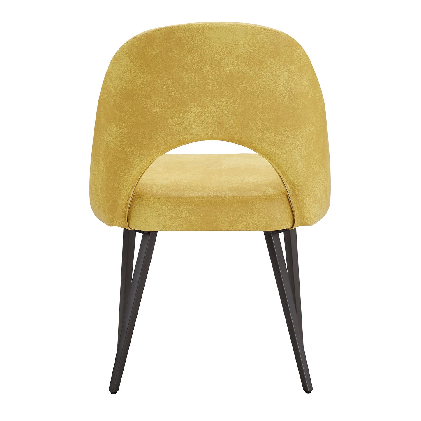 Upholstered Dining Chairs (Set of 2) - Yellow PU Leather