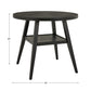 Black Finish 44" Round Counter Height Table with Shelf