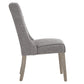 Tufted Linen Upholstered Side Chairs (Set of 2) - Gray Linen