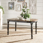 Two-Tone Extending Dining Set - Antique Black, Slat Back, 7-Piece Set