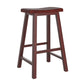 Saddle Seat 29" Bar Height Backless Stools (Set of 2) - Antique Berry Red Finish