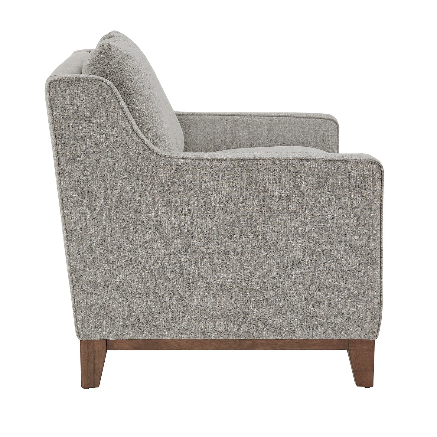 Fabric Loveseat with Down Feather Cushions - Gray