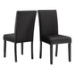 Nailhead Velvet Upholstered Chairs (Set of 2) - Side Dining Chair, Black