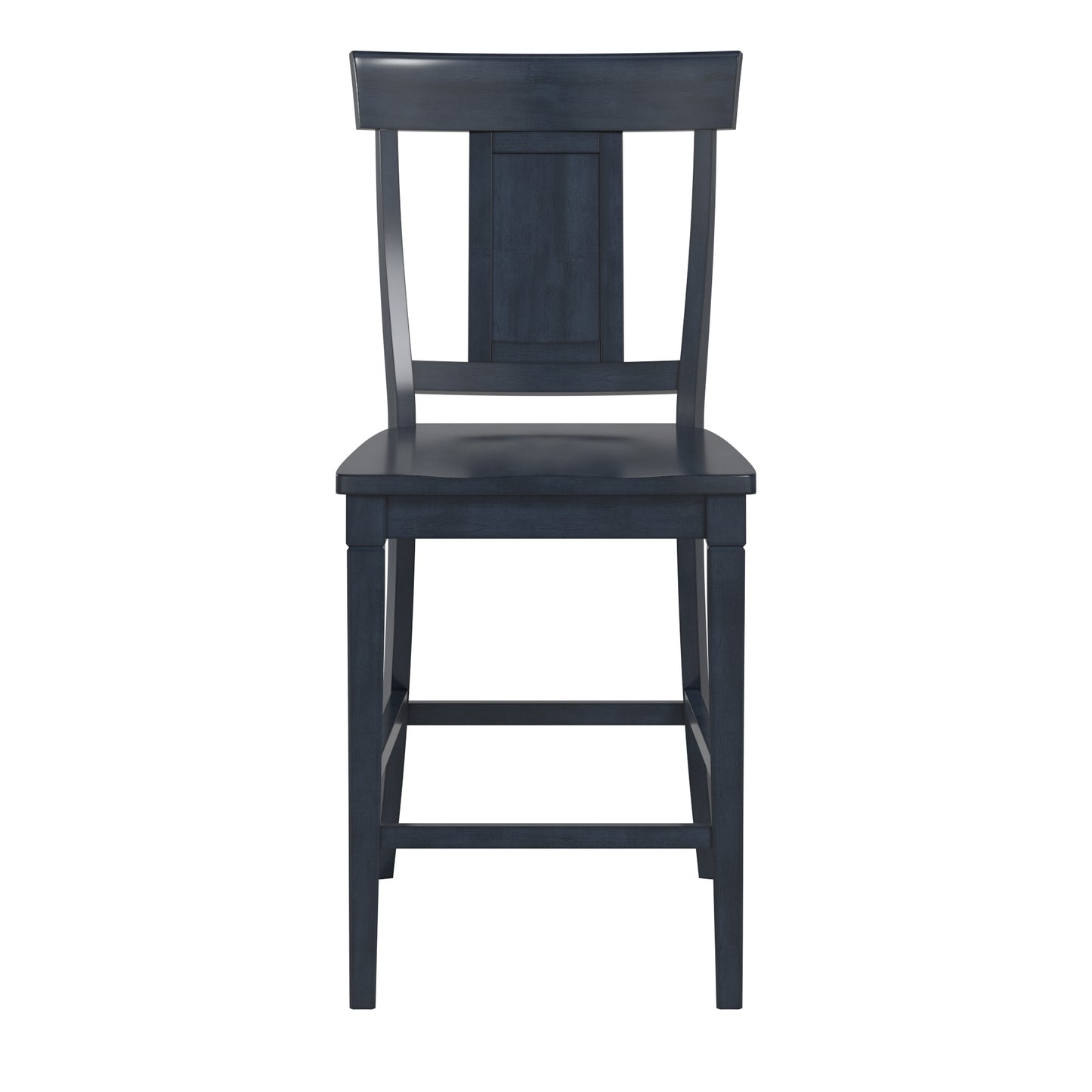 Panel Back Wood Counter Height Chairs (Set of 2) - Antique Dark Denim