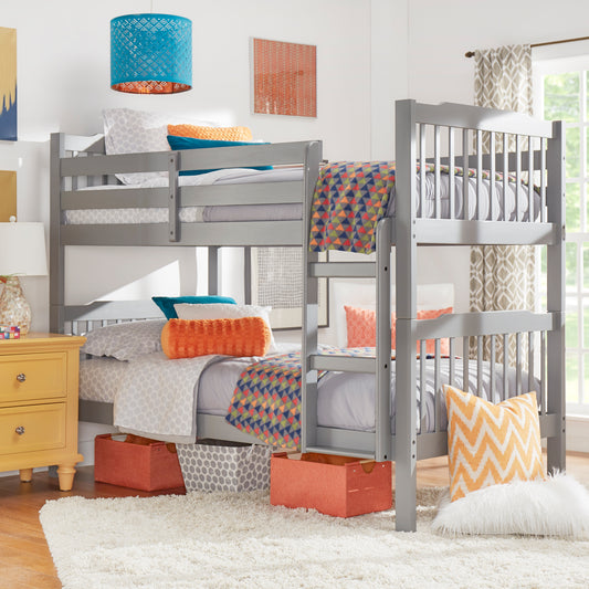 Twin over Twin Bunk Bed - Gray