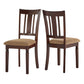 Espresso Finish Upholstered Dining Chairs (Set of 2)