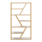 Geometric Gold Finish Powder Coat Metal Bookcase