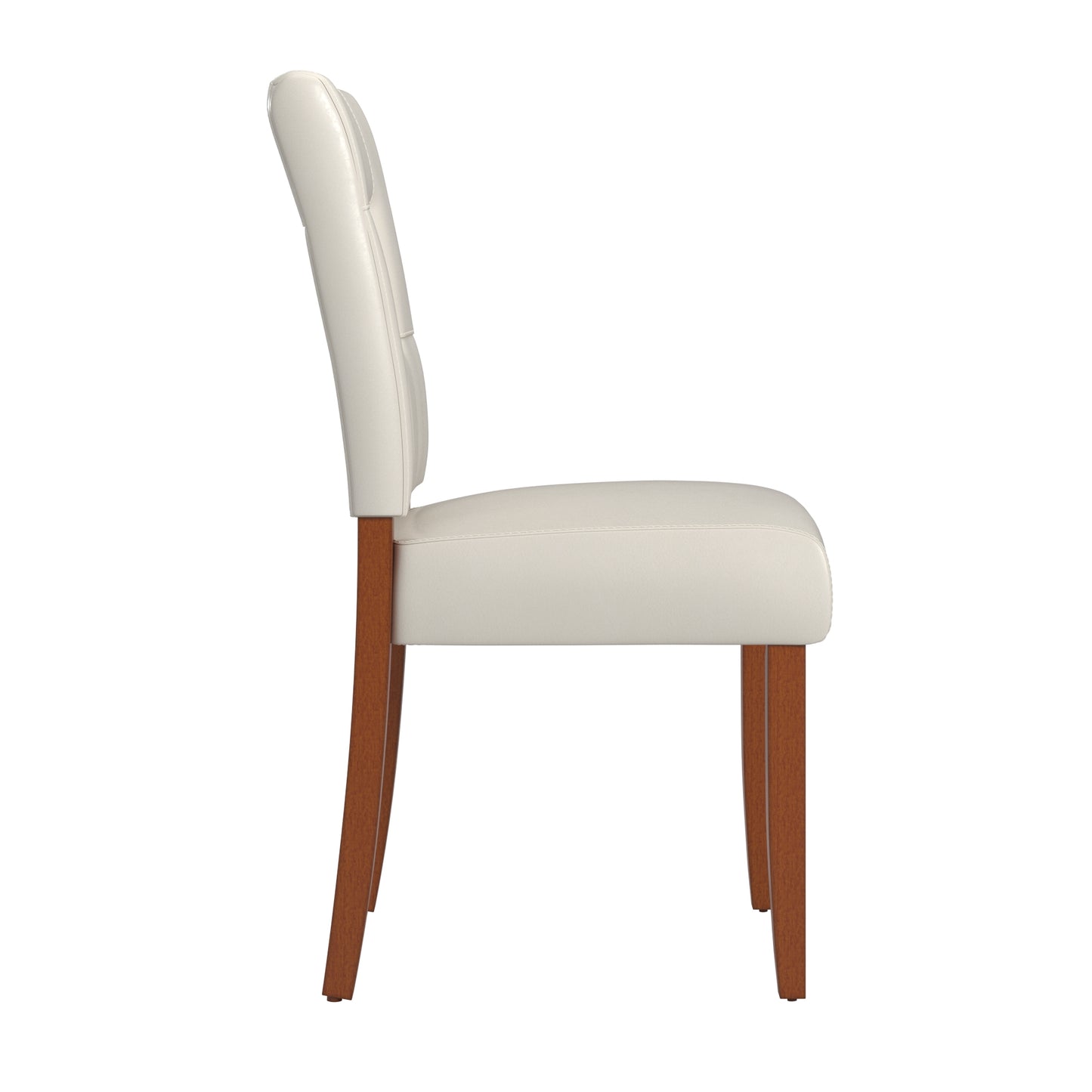 White Faux Leather Dining Chairs (Set of 2)