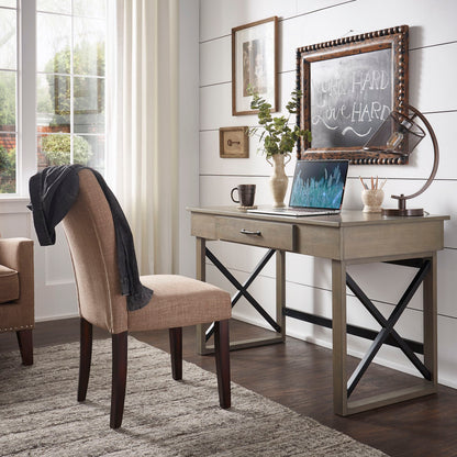 Lift Top Desk with Charging Station - Gray