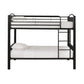 VersaFlex Metal Bunk Bed - Black, Convertible Full over Full