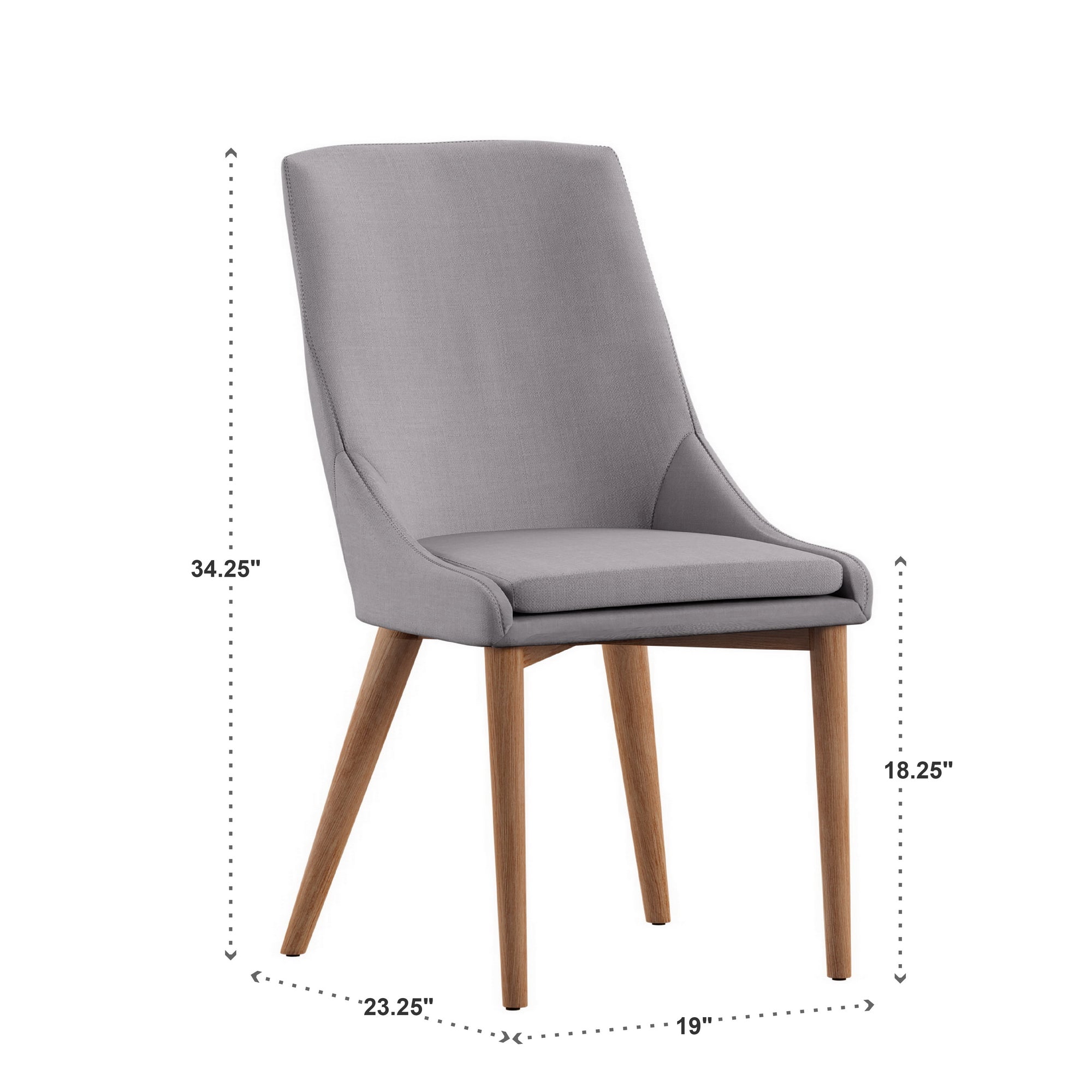 Grey dining chairs discount with wooden legs