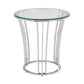 Chrome Finish Table with Glass Top - End Table