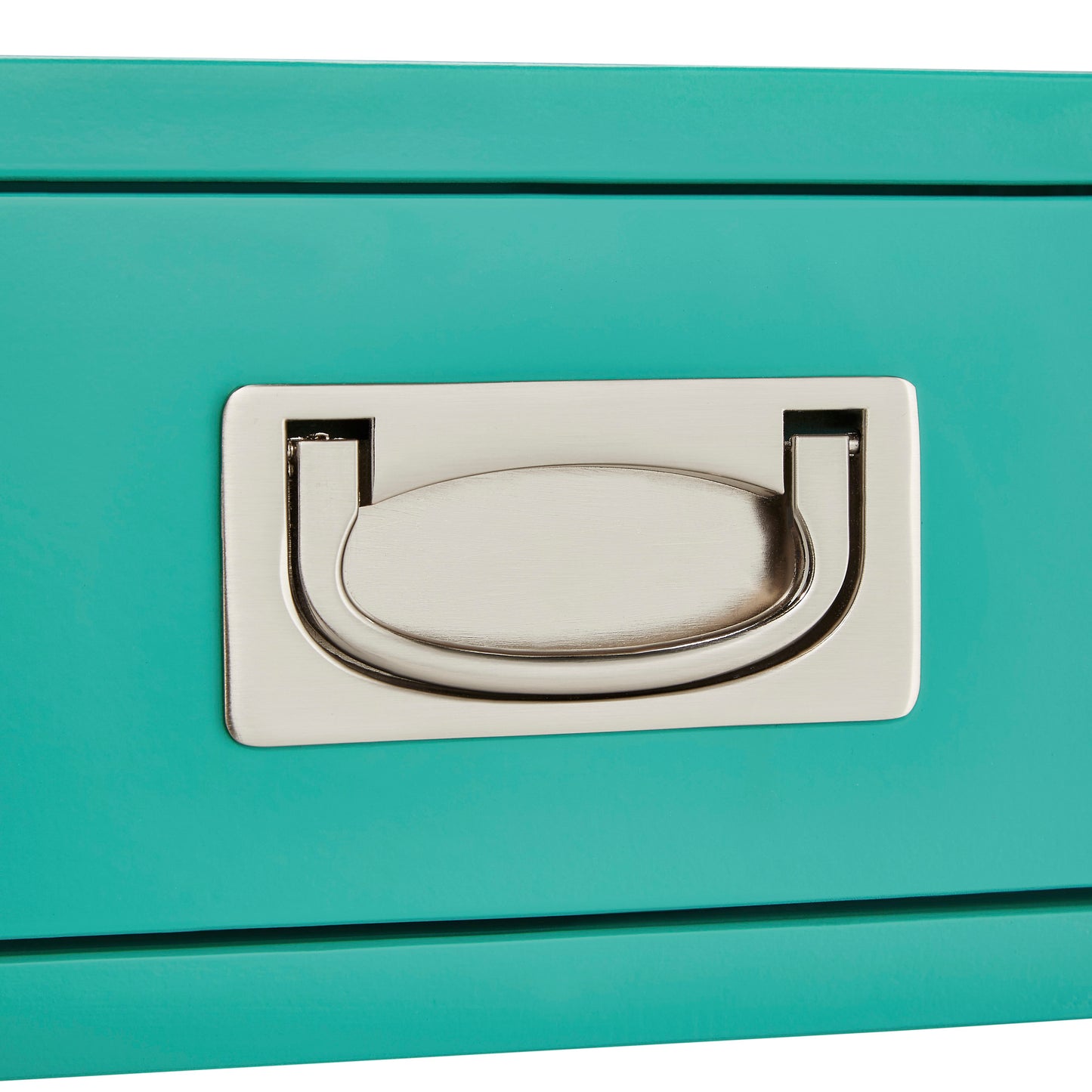 X-Base Wood Accent Campaign Writing Desk - Marine Green