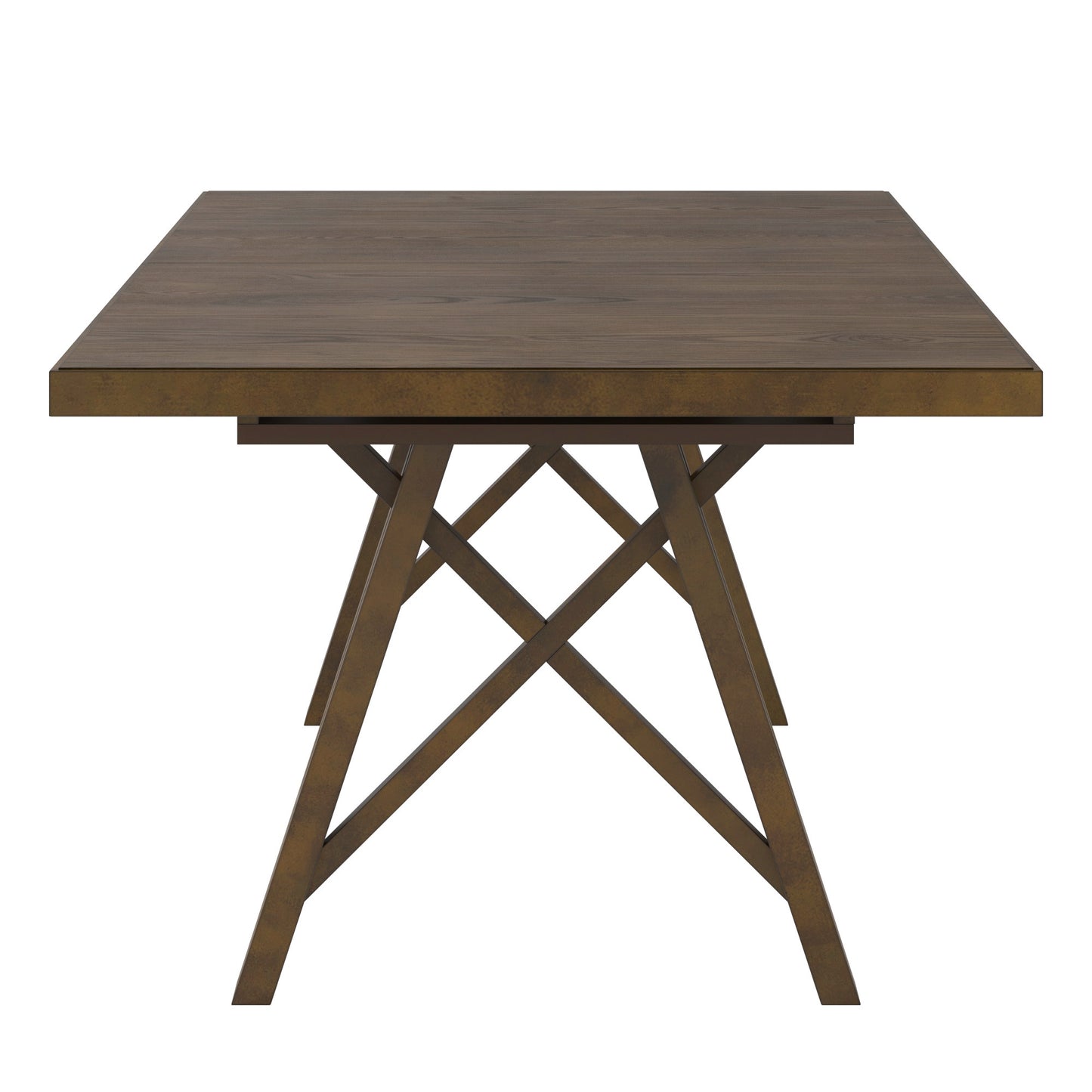 Wood Finish 72"-90" Extendable Dining Table - Walnut