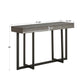 Wood Finish Sofa Table with Two Drawers - Gray Finish