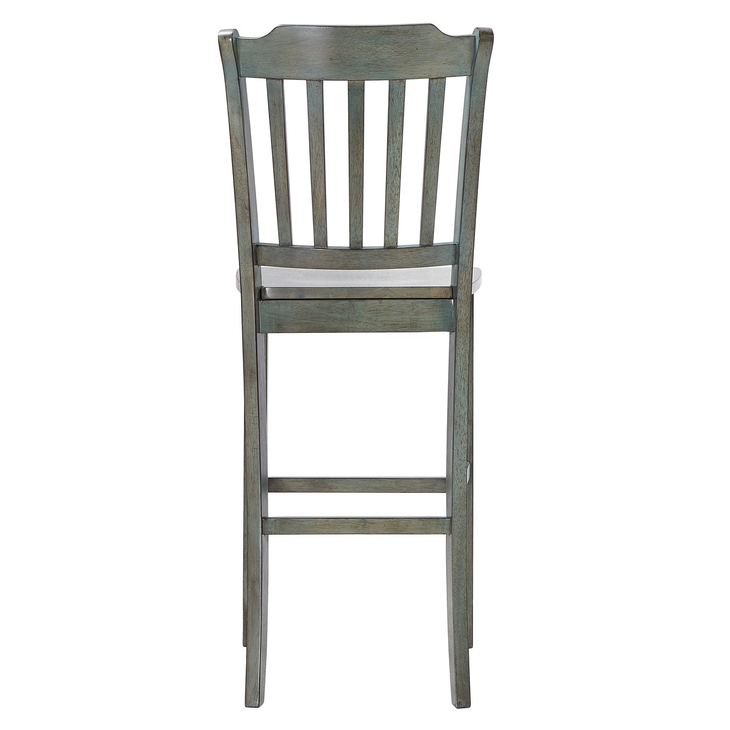 Slat Back Bar Height Chairs (Set of 2) - Antique Sage Finish