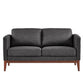 Linen Upholstered Loveseat - Dark Gray Linen