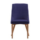 Oak Barrel Back Linen Upholstered Dining Chairs (Set of 2) - Twilight Blue Linen