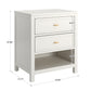 2-Drawer Nightstand - White