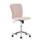 Velvet Wave Pattern Office Chair - Blush Pink