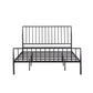 Matte Black Finish Metal Bed - Queen (Queen Size)