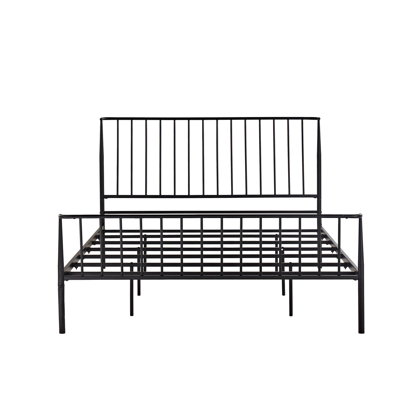 Matte Black Finish Metal Bed - Queen (Queen Size)