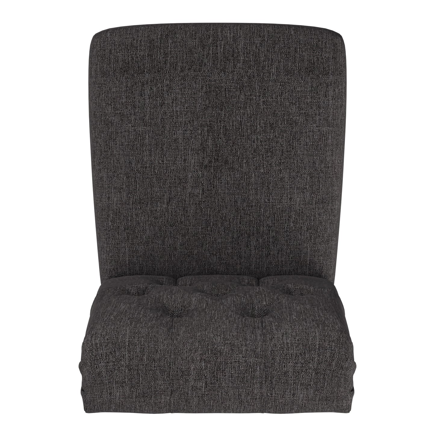 Tufted Rolled Back Bar Height Stools (Set of 2) - Dark Gray