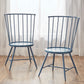 High Back Windsor Classic Dining Chairs (Set of 2) - Blue Steel