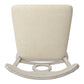 Napoleon Back Wood Swivel Bar Stool - Antique White Finish