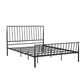 Matte Black Finish Metal Bed - Queen (Queen Size)